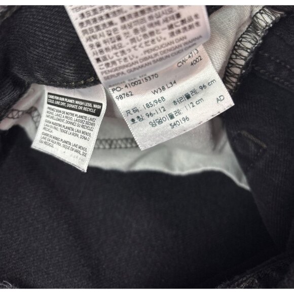 Levis 550 Mens Relaxed Fit Jeans W38 L34 Black Denim Cotton - Picture 4 of 4